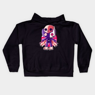 Violet Skull Hat POPO Kids Hoodie